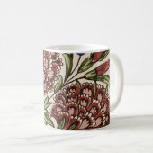 Mug Carreau de fleur d'œillet Art antique rustique De (Devant droit)