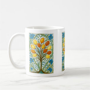 Mug Carreau de l'Arbre Folklorique Doré