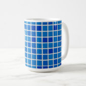 Mug Carreau de mosaïque bleu (Devant droit)