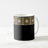 Mug Carreau Espagnol Sépia Élégant (Devant droit)