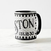 Mug Carreau hexadécimal Imprimer Boston Musique (Devant droit)
