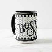 Mug Carreau hexadécimal Imprimer Boston Musique (Devant gauche)