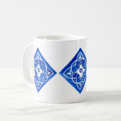 Mug Carreaux bleu et blanc de Cobalt (Devant gauche)
