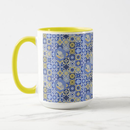 Mug Carreaux bleus et sardines (Gauche)