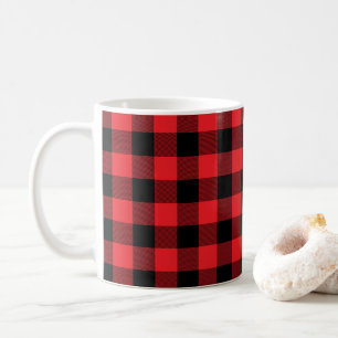 Mug Carreaux de buffle rouges et noirs