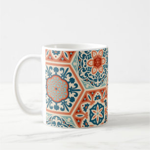 Mug Carreaux de céramique hexagone à motifs décorés,