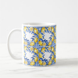 Mug Carreaux de citron siciliens Motif Méditerranéen D