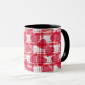 Mug Carreaux de cœur (Devant droit)