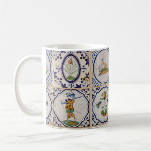 Mug Carreaux de Delft hollandais vintage 17e siècle ar
