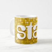 Mug Carreaux de discothèque "Gold" "star mug" (Devant gauche)