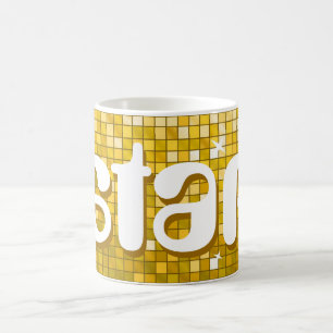 Mug Carreaux de discothèque "Gold" "star mug"