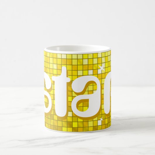 Mug Carreaux de discothèque Muqueuse jaune 'étoile' (Centre)