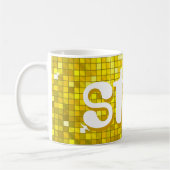 Mug Carreaux de discothèque Muqueuse jaune 'étoile' (Gauche)
