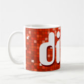 Mug Carreaux de discothèque Muqueuse rouge 'diva' (Gauche)