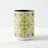 Mug Carreaux de fleurs en vert (Centre)