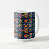 Mug Carreaux de mosaïque Fleur 53 (Devant droit)