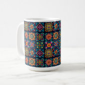 Mug Carreaux de mosaïque Fleur 53 (Devant gauche)