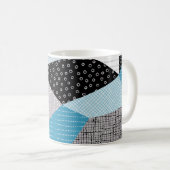 Mug Carreaux de tracé géométriques à main libre (Devant droit)