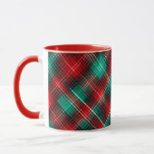 Mug Carreaux de vacances rouges et verts (Gauche)