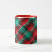 Mug Carreaux de vacances rouges et verts (Centre)