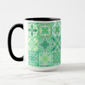 Mug Carreaux décorés en vert et blanc (Gauche)