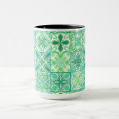 Mug Carreaux décorés en vert et blanc (Centre)