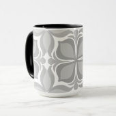 Mug Carreaux géométriques neutres (Devant gauche)