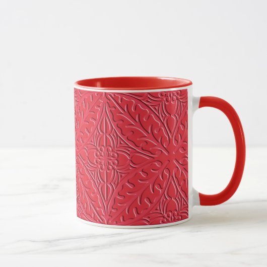 Mug Carreaux marocains - cinnabar rouge (Droite)