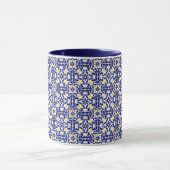 Mug Carreaux méditerranéens Motif bleu et jaune (Centre)