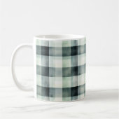 Mug Carreaux rayés blanc noir menthe (Gauche)