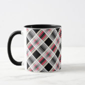 Mug Carreaux rouge noir blanc (Gauche)