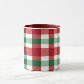 Mug Carreaux Rouge Vert Blanc Joyeux Rustique Maison S (Centre)