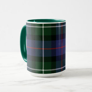 Mug Carreaux rustiques violet et vert Tartan