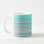 Mug Carreaux turquoise gris (Gauche)