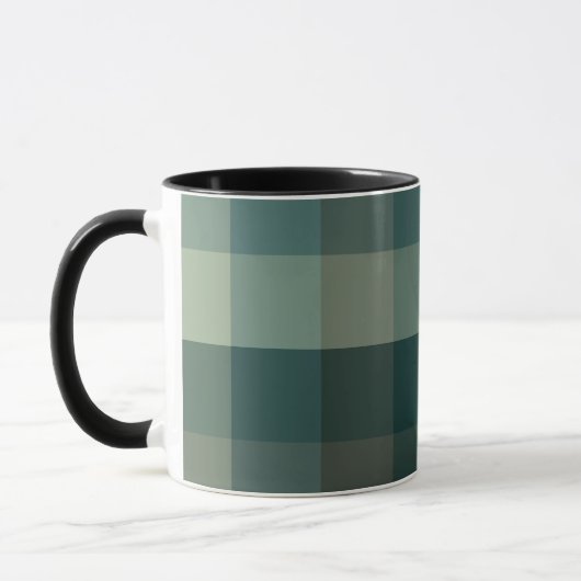 Mug Carreaux Vichy Vert Design (Gauche)