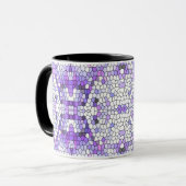 Mug Carreaux violets - mosaïque, style grec, (Devant gauche)