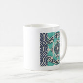 Mug Carrelage bleu Batik II (Devant droit)