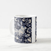Mug Carrelage bleu et blanc de lapin Bois Fraise Bird (Devant gauche)