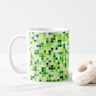 Mug Carrelage de piscine, Carrelage en mosaïque verte,