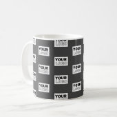Mug Carrelage de votre logo de conception d'image ou d (Devant gauche)