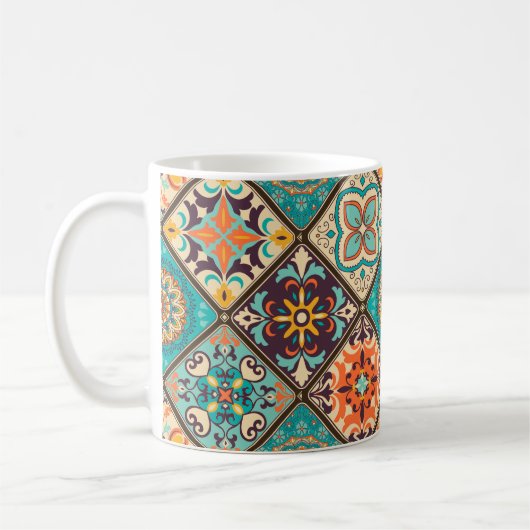 Mug Carrelage en mosaïque colorée avec Islam, Arabi (Gauche)