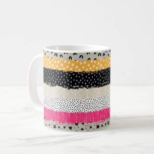 Mug Carrelage en Patchwork : Conception Versatile Sans (Devant gauche)