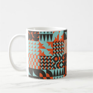 Mug Carrelage géométrique en mosaïque, motif élégant s