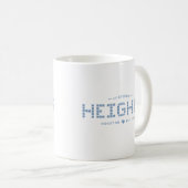 Mug Carrelage hauteur, Carrelage bleu (conception lrgr (Devant droit)