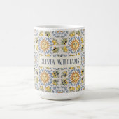 Mug Carrelage Méditerranéen au Citron Design Italien C (Centre)