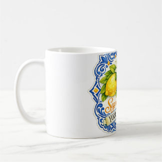 Mug Carrelage Méditerranéen Citron –  Art à l'aquarell