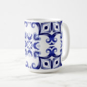 Mug Carrelage méditerranéen, majolica, Sicilienne, (Devant droit)