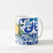 Mug Carrelage méditerranéen, majolica, style sicilien  (Devant droit)
