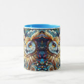 Mug Carrelage mosaïque Loup et hibou (Centre)
