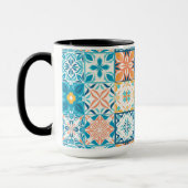 Mug Carrelage orange et bleu (Gauche)